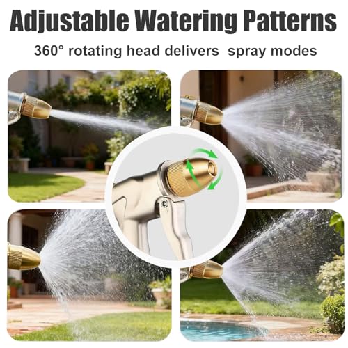 Heavy Duty Metal Hose Nozzle, High Pressure Garden Hose Nozzle