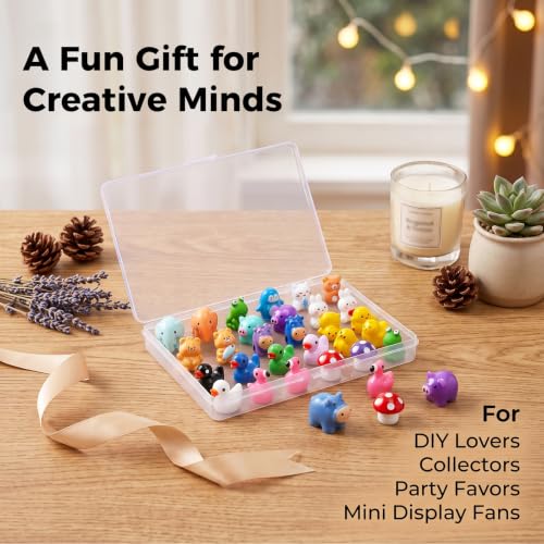 Zerobe Miniature Resin Animal Sets: Tiny Collectible Figurine Bulk Pack (30pcs) - color: 30pcs