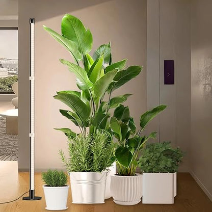 Standing Grow Light with 3 Light Modes & Timer – 48 Inch Vertical Grow Lights for Indoor Plants, Full Spectrum Floor Grow Light with Timer, Tall Grow Lights for Indoor Plants