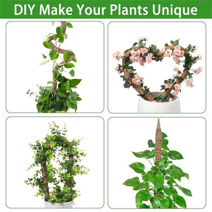 Bendable Moss Pole, 2 Pack 46'' Monstera Plant Support, Large Moss Pole for Indoor Potted Plants