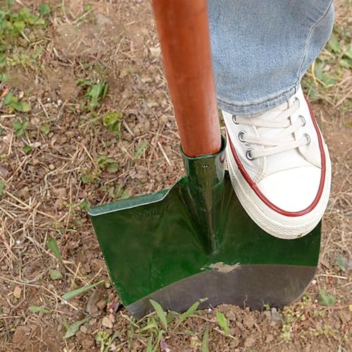 WALFRONT Garden Shovel Replacement Head Round Pointed Manganese Steel Digging and Transplant Tool