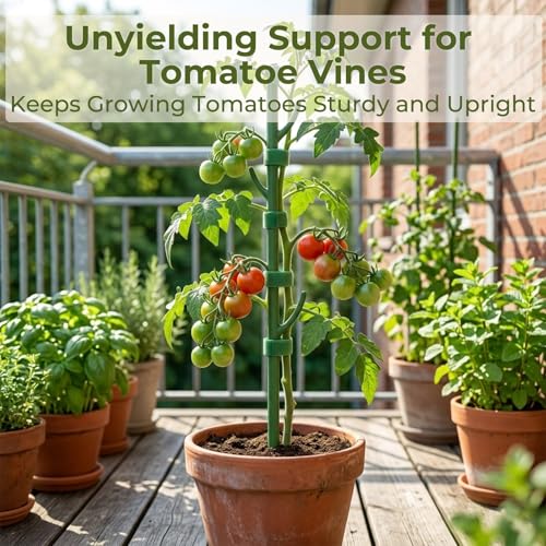 Heavy-Duty Monstera Plant Support Stakes - 10-Piece Stackable Sticks