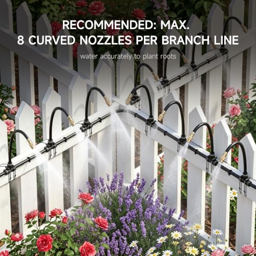 200FT 1/4" Drip Irrigation System, Garden Watering System Kit