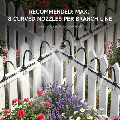 200FT 1/4" Drip Irrigation System, Garden Watering System Kit