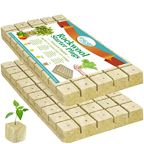 Legigo 1 Inch Rockwool Cubes Seed Starter Plugs for Hydroponics, 100 Plugs - color: 2 Sheet, size: 1" Plugs