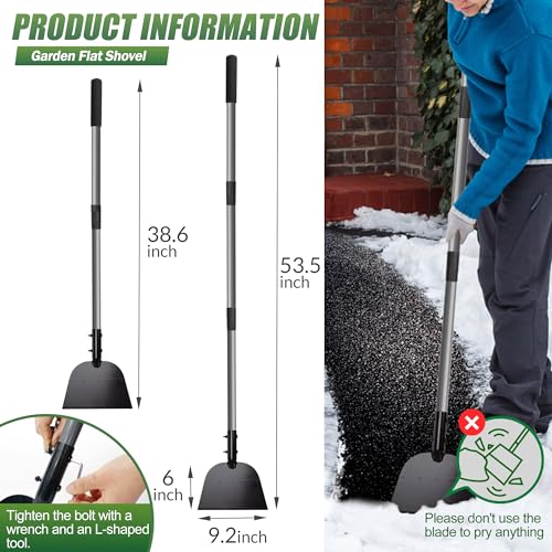 Walensee Floor Scraper, Long Handle Flat Shovel for Weeding and Lawn Edging