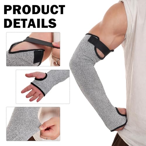 Cut Resistant Arm Sleeves Protective Sleeves for Daily Gardening Farm Work - color: Gray