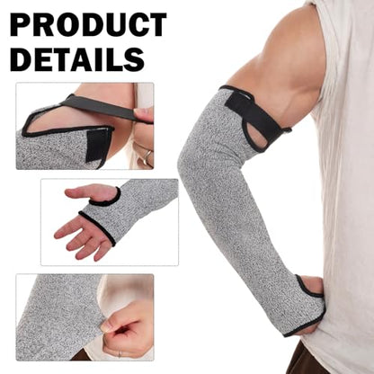 Cut Resistant Arm Sleeves Protective Sleeves for Daily Gardening Farm Work - color: Gray