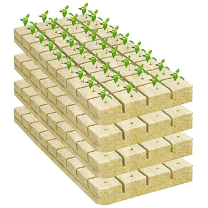 Legigo 1.2 Inch Rockwool Cubes Seed Starter Plugs for Hydroponics, 144Plugs - color: 4 Sheet, size: 1.2" Plugs