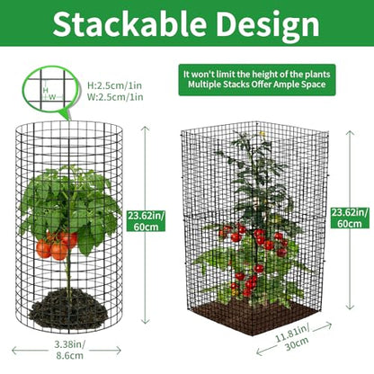 5 Pack Plant Protector from Animals, 24x12 Inches Wire Plant Protector, Plant Cages to Keep Animals Out - size: 5 Pack, 12"x24"