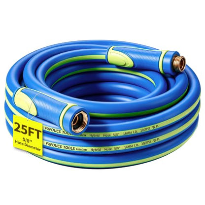 Garden Hose 25ft x 5/8", Heavy Duty Water Hose, Kink Resistant - color: Blue, size: 25FT