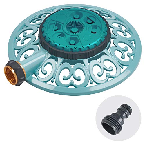 Melnor 65101-AMZ Sprout Metal 8-Pattern Sprinkler and QuickConnect Product Adapter Amazon Bundle, Gooseberry Green - color: Gooseberry Green