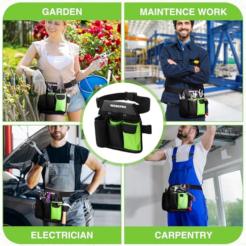 WORKPRO 2-Piece Pruning Shears & Garden Belt Set，8" Bypass & Hand Pruners