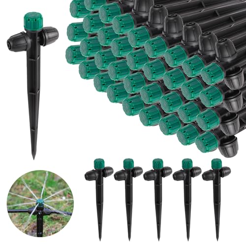 Anti-Drop Drip Irrigation Emitters for 1/4" Irrigation Tubing - style: 25pc-Double Nut Drip