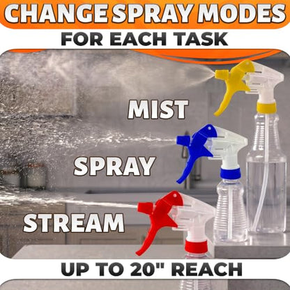 Spray Bottle Nozzle Replacement 5 Pack, 8-32oz Bottles (Multicolor) - color: 6 Pcs Multicolor v1