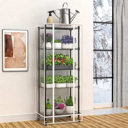 Mini 5-Tier Greenhouse for Indoor, 23.2" L×13.4" W×61.4" H