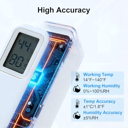 eMylo WiFi Thermometer Hygrometer, IP65 Waterproof Wireless Indoor Outdoor