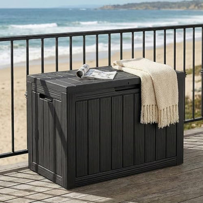 ROJIK 55Gal Outdoor Storage Box Waterproof Deck Box