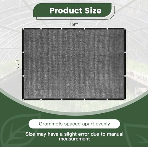 6.5 x 10 FT 55% Heavy Duty Shade Cloth Mesh Tarp - size: 55% - 6.5 x 10 FT Premium