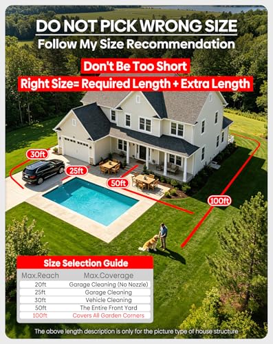 Non-Expandable Metal Garden Hose 25 Feet with Sprayer Nozzle, Flexible, No Kinking, Lightweight & Heavy Duty Water Pipe, Stainless Steel Outdoor Water Hose for Yard 25 ft, Male to Female Connector - size: 25ft