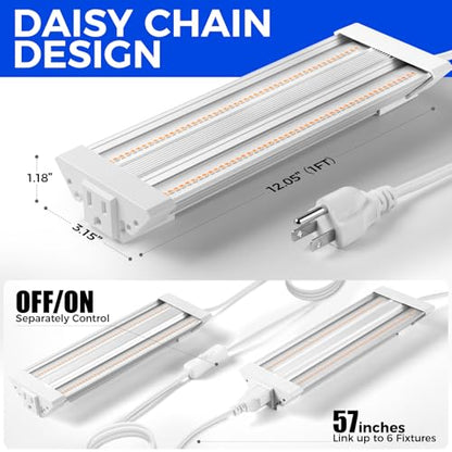 Barrina TX18 1FT LED Grow Light, 72W(4 x 18W, 360W Equivalent), Timer - color: Purple, size: 1FT-18W-4P