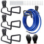 4 Pack Garden Hose Holder Wall Mounted, Heavy Duty Metal Water Hose Hanger - color: 4 Pack