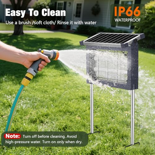 ZECHUAN Solar Bug Zapper Outdoor, Rechargeable Mosquito Zapper - color: Blue
