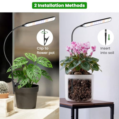 Garpsen Clip-On Grow Light for Indoor Plants, 52 LEDs, Full Spectrum - size: 1Pack