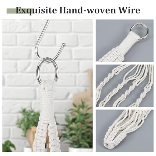 2Pcs 23" Short Macrame Plant Hanger, Short Macrame Plant Hangers