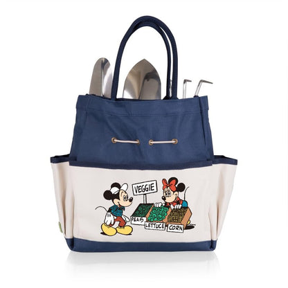 Picnic TIME Disney Mickey Mouse & Minnie Mouse Garden Bag with Tool Set, Garden Tool Organizer Bag, Gardening Tools Gifts for Women and Men, (Navy Blue with Beige Accents) - color: Disney Mickey Mouse & Minnie Mouse - Navy Blue with Beige Accents