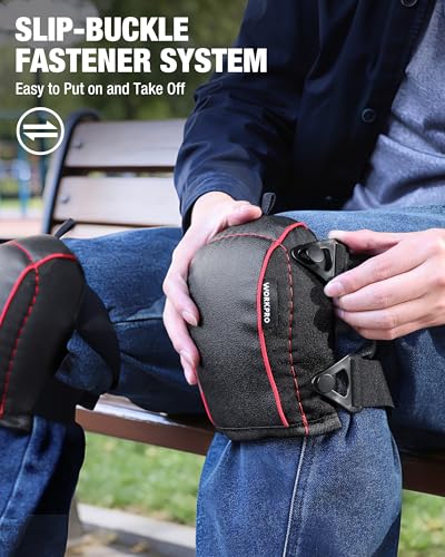 WORKPRO Garden Knee Pads For Unisex Adult - color: Red