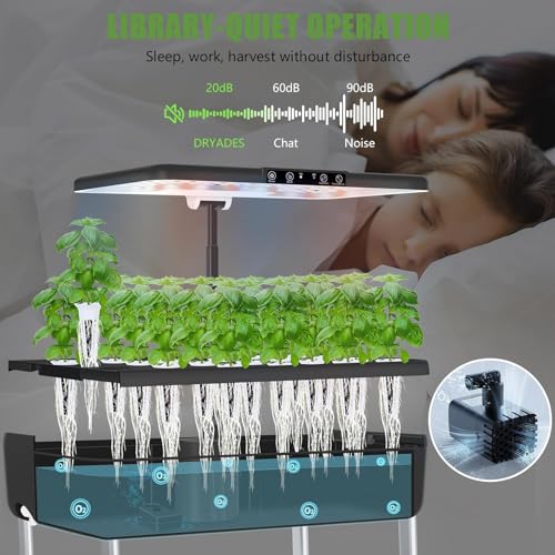 Hydroponics Growing System, 66-Pod Indoor Garden with Seeds - size: 3-Tier