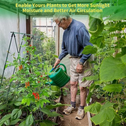 OTOSUNNY 50" x 48"Cucumber Trellis for Raised Garden Bed, Green - color: Green