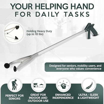 32" Grabber Reacher Tool for Seniors & Elderly – Heavy Duty Pickup