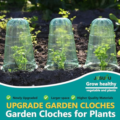 10 Pack Garden Cloches for Plants - color: Green 10pack