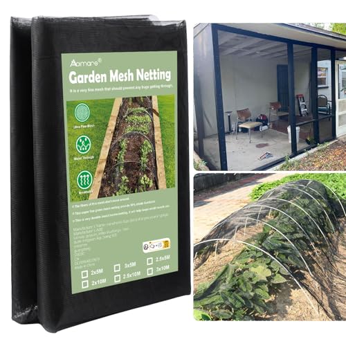 Garden Mesh Netting, 6.6’ x 33’ Extra-Thick Mosquito Netting for Patio - size: 6.6FT x 33FT