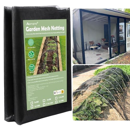 Garden Mesh Netting, 6.6’ x 16.5’ Extra-Thick Mosquito Netting for Patio - size: 6.6FT x 16.5FT