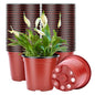 VIVOSUN 100 Pcs 4 in Plastic Plant Nursery Pots, Seed Starting Pots - size: 4 inch