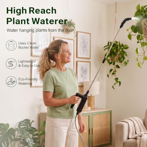 Electric High Reach Plant Waterer, 24-32in Watering Wand for Hanging Plants