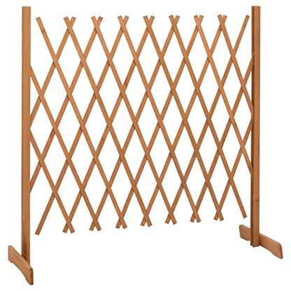 Gecheer Garden Trellis Fence, Expandable Design Solid Firwood Panel, 70.9in x 39.4in, for Garden Border and Climbing Plants Support