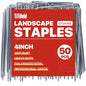 Landscape Staples 4 Inch 50 Pack Galvanized Garden Stakes Anti-Rust Landscape Pins for Weed Barrier Fabric, Artificial Turf and Landscape Fabric - size: 4inch50pcs
