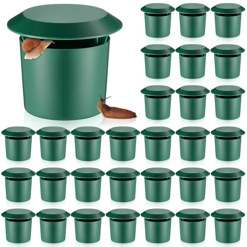 30 Pcs Beer Slug Snail Traps 3.86 x 4.41 Inch Plastic Snails Trapper Bulk Reusable Slugs Catcher Slug House Plastic Snail Catcher Kit for Garden Farm Supplies