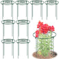 8 Pack Peony Cages and Supports, 11.5" Dx16 H Metal Plant Supports - size: 11.5" Wx16" H-8 Pack