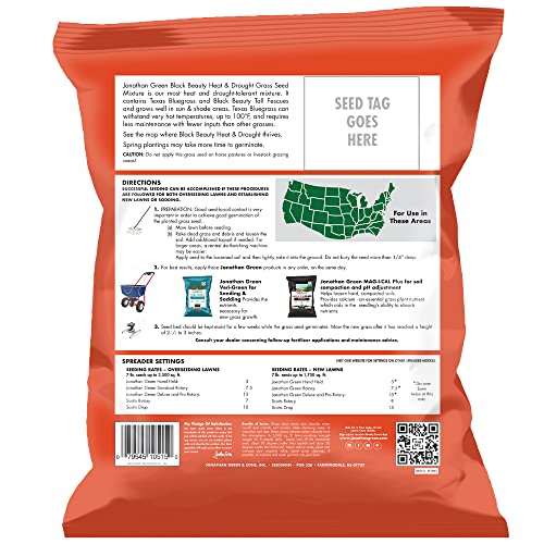 Jonathan Green Black Beauty Heat & Drought Resistant Grass Seed - 7 lb - size: 7 lb