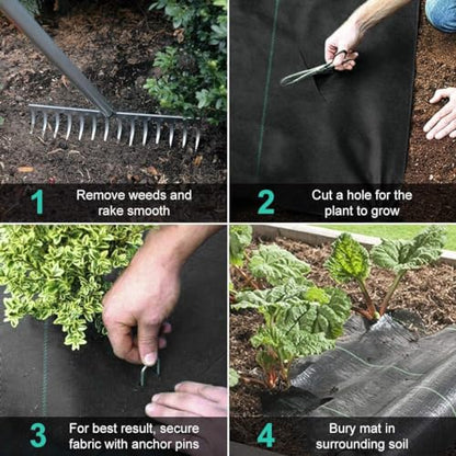 4FTX100FT Weed Barrier Landscape Fabric Heavy Duty Garden Fabric - size: 4X100 FT