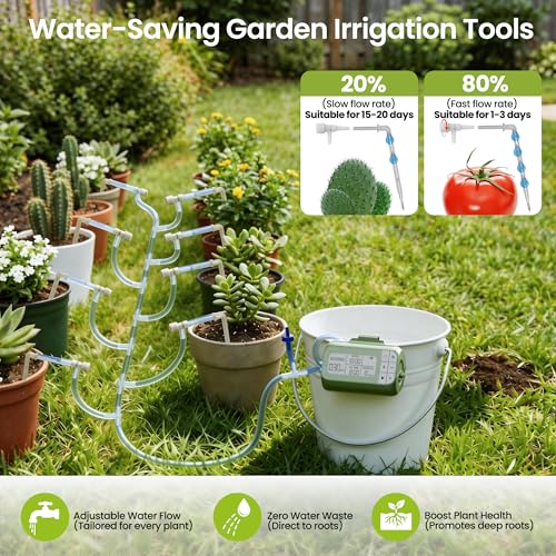 Auto Drip Irrigation Kits Battery Powered for 15 Potted Plants - size: Battery powered