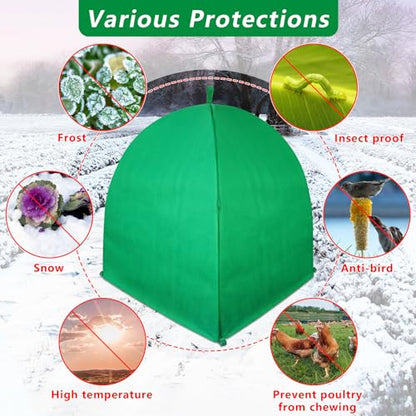 2 Pack Winter Plant Covers for Freeze Protection, 28×28×33 Inch Shrub Tent - size: 28 x 28 x 33 Inches