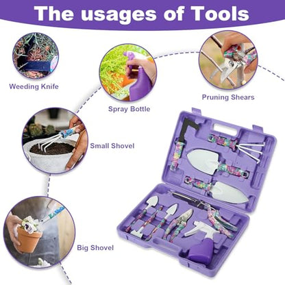 Gardening Gifts for Mom Kit, Garden Hand Tool Set for Women