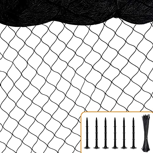 BSTPCOO Bird Nets 25'x100' with 1" Mesh, Nylon Poultry Net Over Chicken Run - size: 25'×100'-1''