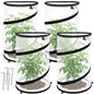 4 Pcs Pop Up Insect Barrier Plant Cover Net, 19.6" x 11.8" Round Foldable Plant Protectors Mesh Plant Enclosure, Garden Net Cage Guard Cover with Stakes & Carry Bag for Protect Plants from Bird Insect